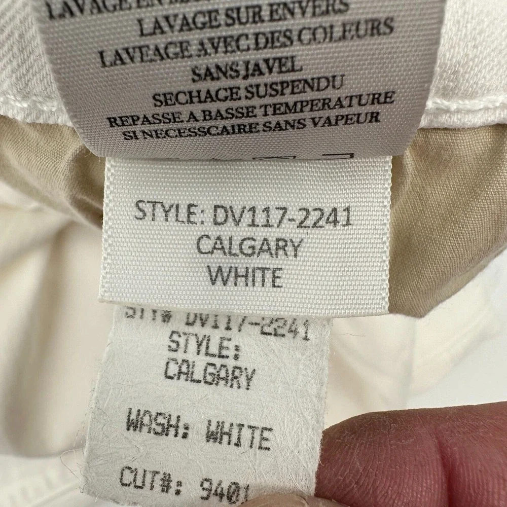 Vince Jeans Women's 27 White Denim Slim Low Rise Ankle Zip Skinny Leg DV117-2241